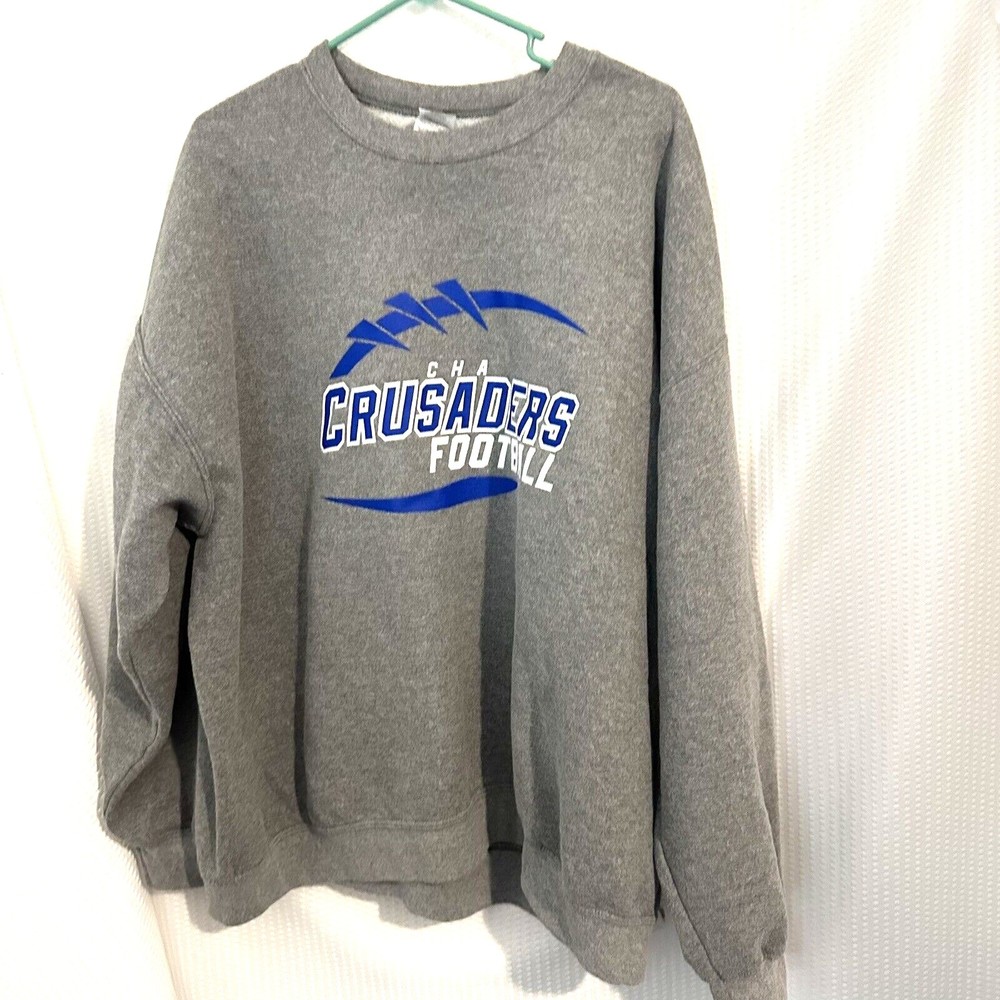 CHA Crusaders Football Gray Sweatshirt Size 2XL